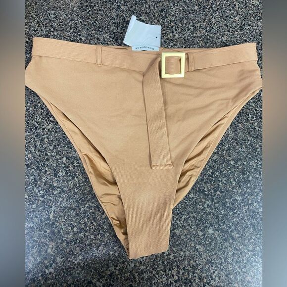 WeWoreWhat NWT Emily Swim Bottoms in Camel Size XL - Picture 6 of 12